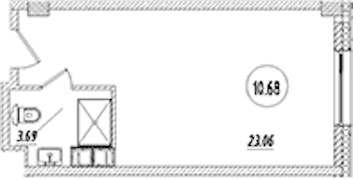 Квартира студия 26.75 м², 10/9 эт., Апарт-отель «Апарт отель Well»